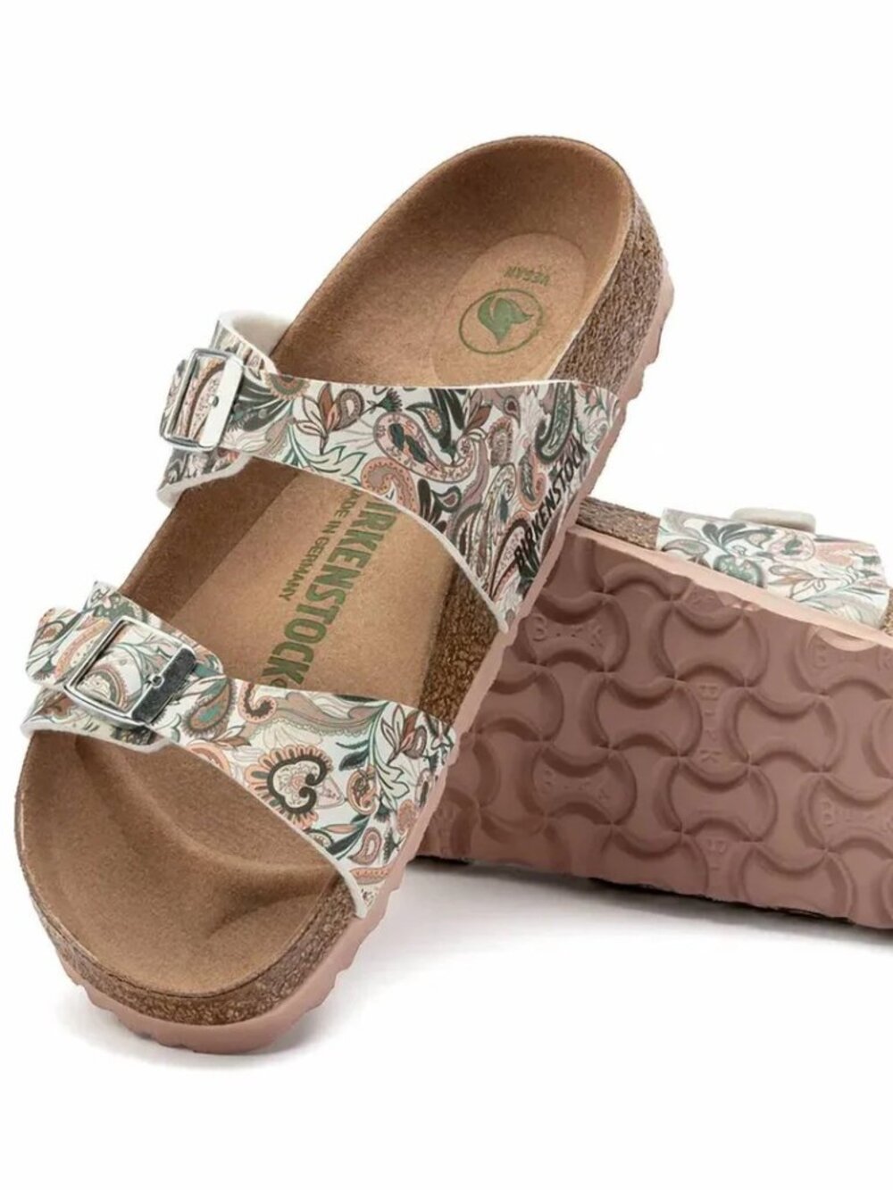 Birkenstock Sydney Vegan Rose Paisley Birko-flor Sandals Women's Euro 41 US 10